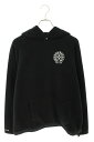 クロムハーツ Chrome Hearts サイズ:XL YNT U DETENT HDPL FLC クロスボールボタンプルオーバーフリースパーカー(ブラック×シルバー)【704052】【OS06】【メンズ】【中古】bb440#rinkan*S