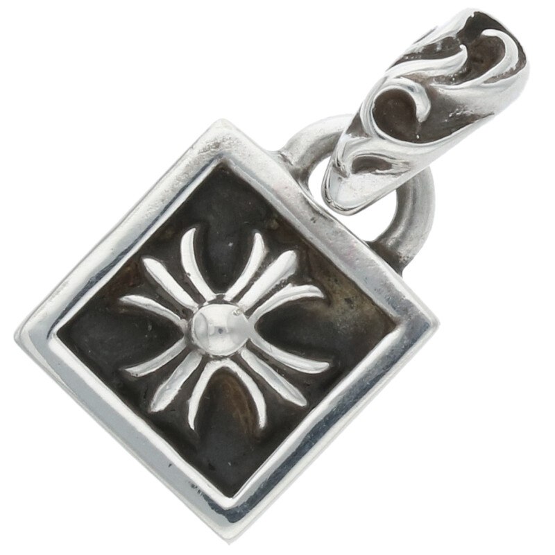 クロムハーツ Chrome Hearts FRAMED CH PLUS フレームドCHプラス チャーム シルバーネックレストップ(シルバー 4.83g)【904052】【GZ11】【小物】【中古】bb248#rinkan*B