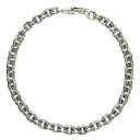 クロムハーツ Chrome Hearts サイズ:8inch PAPER CHAIN ペーパーチェーン シルバーブレスレット(シルバー 15.5g)【61405...