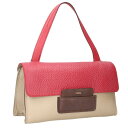 フルラ FURLA F6996 レザーハンドバッグ(レッド×ベージュ×ブラウン)【114052】【BS99】【小物】【中古】bb30#rinkan*B