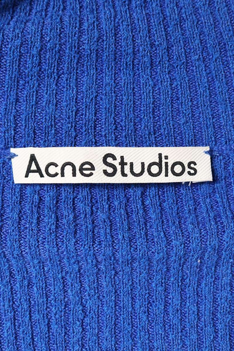 アクネストゥディオズ ACNE STUDIOS　サイズ:XL FN-MN-KNIT000355 ジップアップハイネックニットブルゾン(ブルー)【114052】【BS55】【メンズ】【中古】bb223#rinkan*B