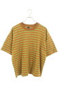 クロムハーツ Chrome Hearts サイズ:M Y Not Stripe Cross Tee マティボーイワイノットCHプラスボーダープリントTシャツ(ブ...