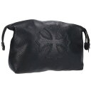 クロムハーツ Chrome Hearts INSANITY CH PLS インサニティCHプラス CHプラスパッチレザーポーチ(ブラック×シルバー)【8040...