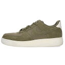 ナイキ NIKE サイズ:26.5cm AIR FORCE 1 07 SUEDE AO3835-200 エアフォース1ロースエードスニーカー(カーキ)【214052】【BS99】【小物】【中古】bb187#rinkan*B