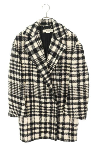 ステラマッカートニー STELLA McCARTNEY サイズ:34 356374SDB16-1 チェック柄ウールチェスターコート(ブラック×ホワイト)【014052】【BS99】【レディース】【中古】bb334#rinkan*B ステラマッカートニー STELLA McCARTNEY サイズ:34 356374SDB16-1 チェック柄ウールチェスターコート(ブラック×ホワイト)【014052】【BS99】【レディース】【中古】bb334#rinkan*B