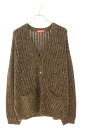 シュプリーム SUPREME サイズ:XL 24SS Confetti Cardigan コンフェッティカーディガン(ブラウン)【014052】【BS55】【メ...