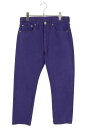 クロムハーツ Chrome Hearts サイズ:31インチ U VNTG JEAN PUR RED TAB クロスボールボタンウォッシュドデニムパンツ(パープ...