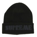 シュプリーム SUPREME サイズ:ONE SIZE 24SS Stencil Beanie ステンシルビーニーニットキャップ(ブラック)【414052】【BS99】【小物】【中古】bb30#rinkan*A