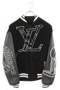 ルイヴィトン LOUISVUITTON サイズ:44 21AW RM212M MJY HLL02E NBAバスケットボール スタジャンブルゾン(ブラック)【01...