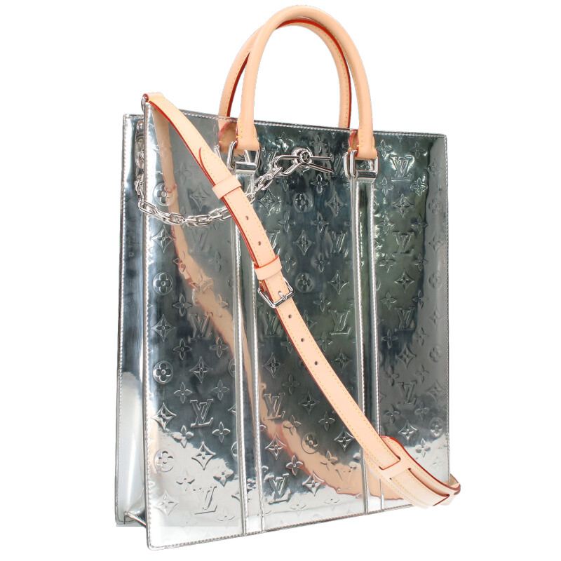 ルイヴィトン LOUISVUITTON　 M45884 サックプラ ミラーキャンバスハンドトートバッグ(シルバー)【0240..