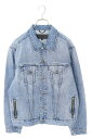 クロムハーツ Chrome Hearts サイズ:M MOTORBREATH クロスボールボタンデニムジャケット(インディゴ)【114052】【SJ02】【メン...