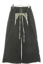 リックオウエンス Rick Owens サイズ:46 24AW RR02D6309-TEEM7 フロント刺繍ワイドベラロングパンツ(ブラック)【214052】【OM10】【中古】bb214#rinkan*B(4)