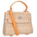 クロムハーツ Chrome Hearts DOLLY STRAW 2WAYハンド ショルダーバッグ(ベージュ×オレンジ)【114052】【SJ02】【小物】【...