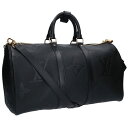 ルイヴィトン LOUISVUITTON サイズ:45 M45532 キーポル・バンドリエール45 モノグラムアンプラントレザーボストンバッグ(ブラック)【114...
