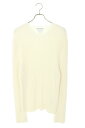 ボッテガヴェネタ BOTTEGA VENETA サイズ:M 670736 VKBH0 カシミヤ混ワッフルカットソーニット(オフホワイト)【024052】【BS9...