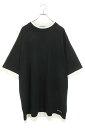 バレンシアガ BALENCIAGA サイズ:XL 644693 TIVG6 レイヤードオーバーサイズTシャツ(ブラック×ホワイト)【914052】【OM10】【...