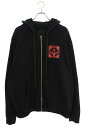 クロムハーツ Chrome Hearts サイズ:XL SWTSHRT HD ZIP FOTI フォティバックプリントジップパーカー(ブラック×レッド)【914...