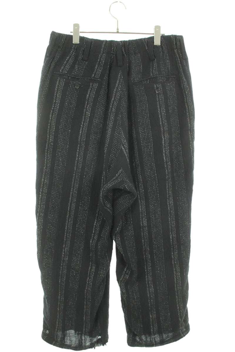 ヨウジヤマモトプールオム YOHJI YAMAMOTO POUR HOMME　サイズ:3 24SS HS-P23-010 コットンリネンロングパンツ(ブラック)【214052】【BS99】【中古】bb356#rinkan*C