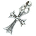 クロムハーツ Chrome Hearts CH CRS SML W BALE スモールCHクロスベイル Wベイル シルバーネックレストップ(シルバー 22.83g)【124052】【GZ11】【小物】【中古】bb317#rinkan*B(4)