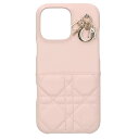 クリスチャンディオール Christian Dior Lady Dior カナージュラムスキンiPhone15ケース(ピンク×ゴールド)【105052】【BS...