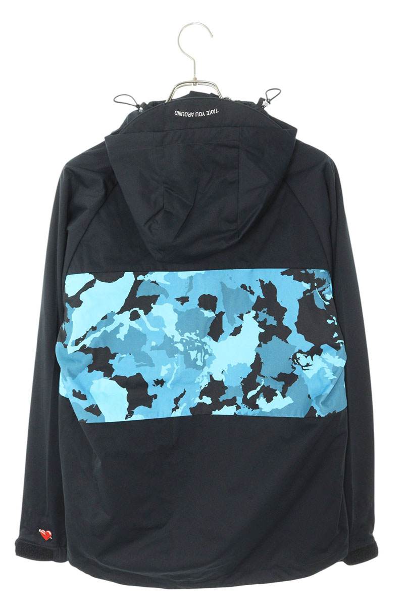 ノットシティ NOTCITY　サイズ:M NC21AW- CLT008 カモ柄切替マウンテンパーカージャケット(ブラック×ブルー)【814052】【BS99】【メンズ】【中古】bb18#rinkan*S