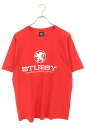 ステューシー STUSSY サイズ:L フロントプリントTシャツ(レッド)【514052】【FK04】【メンズ】【中古】bb380#rinkan*B