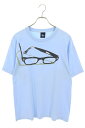 ステューシー STUSSY サイズ:L フロントプリントTシャツ(ライトブルー)【514052】【FK04】【メンズ】【中古】bb380#rinkan*B