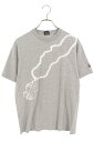 ステューシー STUSSY サイズ:M 90s ネックレスプリントTシャツ(グレー)【514052】【FK04】【メンズ】【中古】bb51#rinkan*B