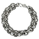 クロムハーツ Chrome Hearts 2 DOUBLE B RING ダブルBリング シルバーブレスレット(シルバー 87.95g)【914052】【NO...