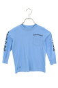 クロムハーツ Chrome Hearts サイズ:4T 袖ロゴプリント長袖カットソー(ブルー)【414052】【OS06】【メンズ】【レディース】【中古】bb2...