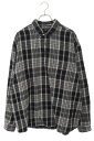 シュプリーム SUPREME サイズ:L 23SS Pullover Plaid Flannel Shirt プルオーバープライドフランネルハーフボタン長袖シャツ(グレー)【105052】【BS99】【メンズ】【中古】bb410#rinkan*B