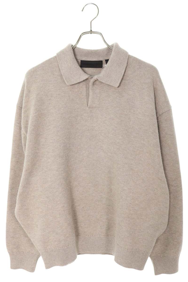 フォグ FOG サイズ:S ESSENTIALS KNIT L S POLO ポロニット(ベージュ)【105052】【BS99】【メンズ】【中古】bb187#rinkan*B