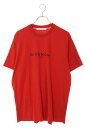 ジバンシィ GIVENCHY サイズ:S BM70KC3002 ヴィンテージロゴデストロイ加工ロゴプリントTシャツ(レッド)【105052】【BS99】【メンズ...
