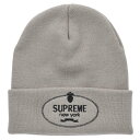 シュプリーム SUPREME サイズ:ONE SIZE Crest Beanie ロゴ刺繍ビーニー(グレー)【105052】【BS99】【小物】【中古】bb421#rinkan*B