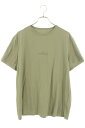 メゾンマルジェラ Maison Margiela サイズ:L S50GC0669 ディストーテッドロゴ反転刺繍Tシャツ(カーキ)【514052】【OM10】【メ...