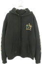 クロムハーツ Chrome Hearts サイズ:L SWTSHRT PLVR カモフラ柄ホースシュープリントプルオーバーパーカー(ブラック×グリーン)【609052】【GZ11】【メンズ】【中古】bb415#rinkan*B