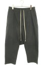 リックオウエンス Rick Owens サイズ:48 17FW RU17F8381-MU ドローストリングクロップドサルエルロングパンツ(ブラック)【514052】【OM10】【メンズ】【中古】bb457#rinkan*B(4)