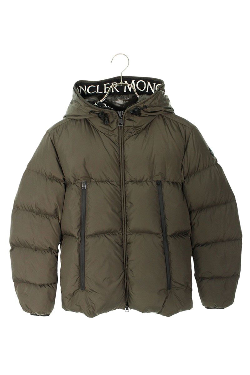 モンクレール MONCLER　サイズ:1 MONTCLA モンクラー フードロゴ刺繍ダウンジャケット(カーキ)【810152】【SS13】【メンズ】【中古】bb382#rinkan*B