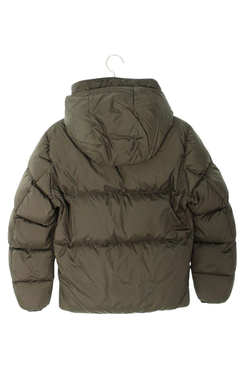 モンクレール MONCLER　サイズ:1 MONTCLA モンクラー フードロゴ刺繍ダウンジャケット(カーキ)【810152】【SS13】【メンズ】【中古】bb382#rinkan*B