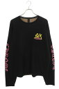 クロムハーツ Chrome Hearts サイズ:S SEX RECORDS CASIMIRE KNIT バックロゴカシミアニット(ブラック×ピンク)【9140...