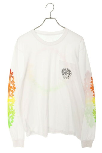 クロムハーツ Chrome Hearts サイズ:L CH L S 1 英字バックプリント長袖カットソー(ホワイト)【514052】【SS07】【メンズ】【中古】bb377#rinkan*B クロムハーツ Chrome Hearts サイズ:L CH L S 1 英字バックプリント長袖カットソー(ホワイト)【514052】【SS07】【メンズ】【中古】bb377#rinkan*B