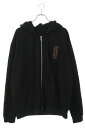 クロムハーツ Chrome Hearts サイズ:XL SWTSHRT HD ZIP アームロゴグリッタープリントジップパーカー(ブラック×ブラウン)【5140...