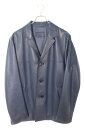 プラダ PRADA サイズ:48 UPS604 S231 13CR ギャバジンナッパレザージャケット(ダークネイビー)【614052】【SB01】【メンズ】【中...