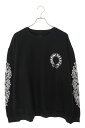 クロムハーツ Chrome Hearts サイズ:XL SWTSHRT PLVR バックホースシュー袖フローラルプリントスウェット(ブラック)【614052】【...