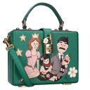 ドルチェアンドガッバーナ DOLCE & GABBANA Teatro Dei Pupi Bag Crystals and Carretto Print Gr...
