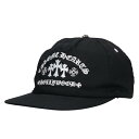 クロムハーツ Chrome Hearts サイズ:ONE SIZE GAS STATION CAP トリプルクロス刺繍ベースボールキャップ(ブラック×シルバー)...
