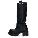 リックオウエンス Rick Owens サイズ:44 PULL ON BOGUN プルオンボーガンレザーロングブーツ(ブラック)【614052】【SB01】【メ...