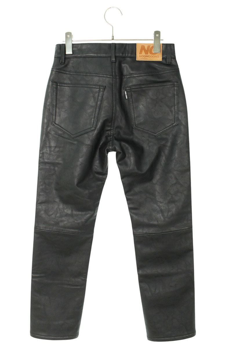 ヌーングーンズ NOON GOONS　サイズ:28インチ NGFW22047 フェイクレザーロングパンツ(ブラック)【914052】【BS99】【メンズ】【中古】bb429#rinkan*B