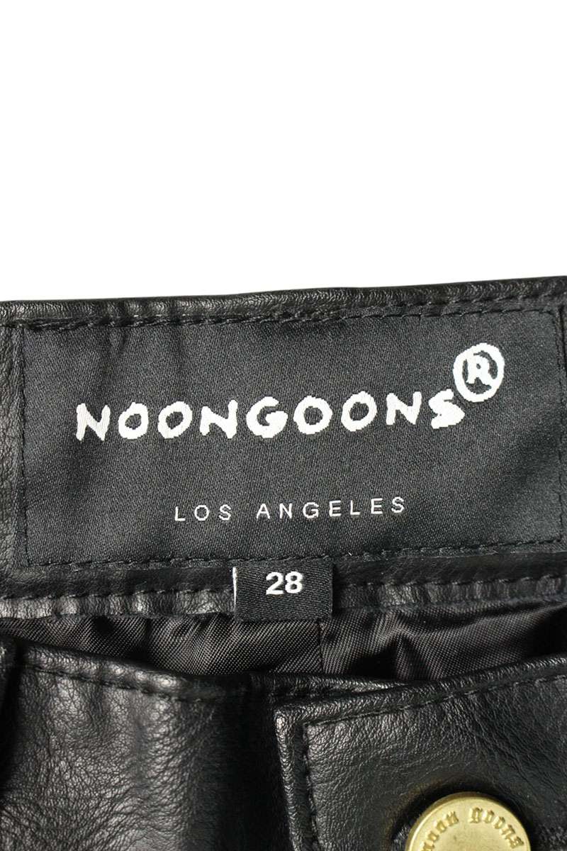 ヌーングーンズ NOON GOONS　サイズ:28インチ NGFW22047 フェイクレザーロングパンツ(ブラック)【914052】【BS99】【メンズ】【中古】bb429#rinkan*B