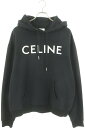 セリーヌ CELINE サイズ:L 2Y321670Q クラシックロゴルーズプルオーバーパーカー(ブラック)【814052】【SB01】【メンズ】【中古】bb1...